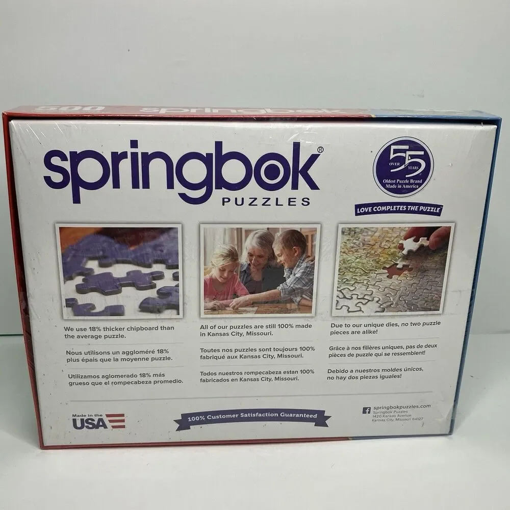 Springbok MORNING SERENADE 500 Piece Puzzle Birds Birdhouse Roses Cardinals